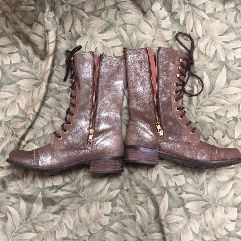 Unity In Diversity Brown Shimmer Boots - image 7